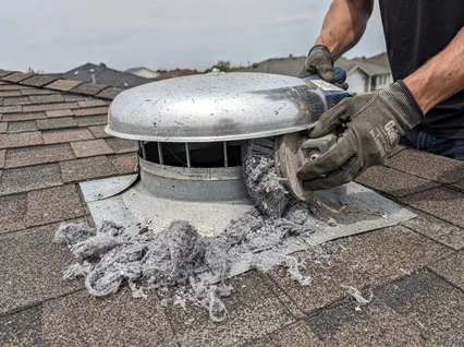 Cleaning Dryer Vent On Roof in Wesley Chapel