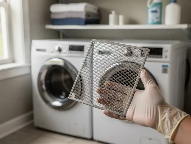Wesley Chapel Dryer Vent Cleaning specialist performing detailed lint trap cleaning service in Wesley Chapel