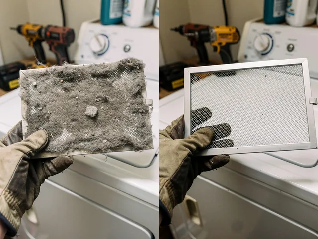 Professional lint trap cleaning by Wesley Chapel Dryer Vent Cleaning in Wesley Chapel