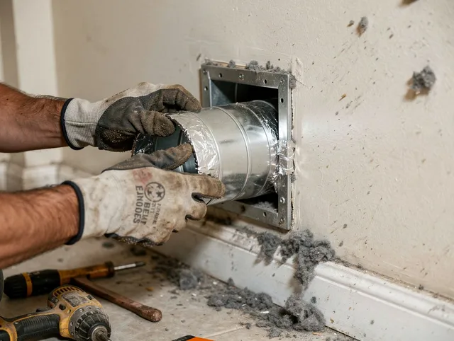 Professional dryer vent repair and installation by Wesley Chapel Dryer Vent Cleaning in Wesley Chapel