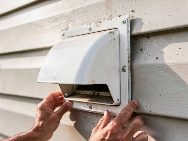 Wesley Chapel Dryer Vent Cleaning technician delivering thorough residential dryer vent cleaning service in Wesley Chapel